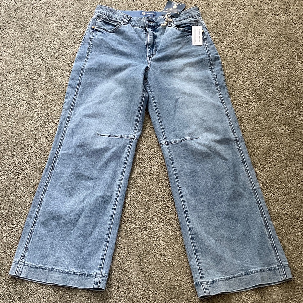 Democracy ab solution sky rise round up wide leg jeans with double side seam, 12 - Picture 3 of 8